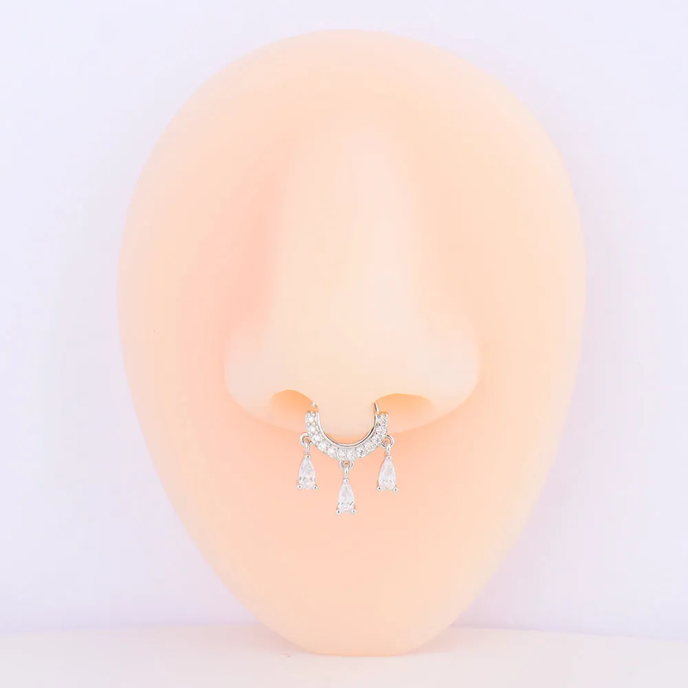 Water Drop Pendant Nose Hoop