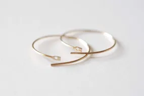 Wholesale 2 pairs, 14k gold filled Hoop earring ear wire, gold filled ear hoops, 20mm, Dangle earrings, Sterling Silver, Rose Gold Filled, Hoops