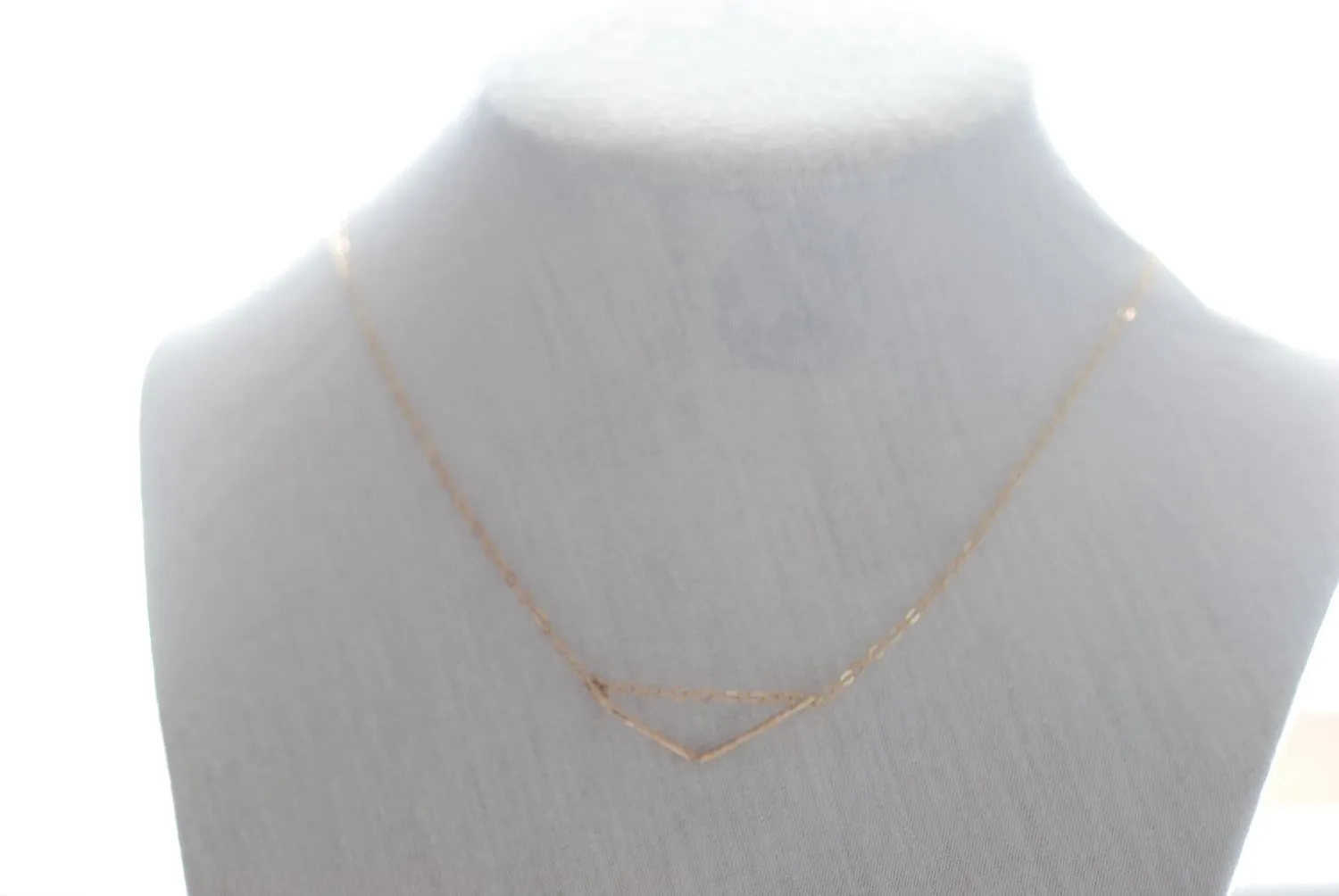 Wholesale Chevron Necklace- Gold Filled Chevron, Dainty Jewelry by Heirloomenvy