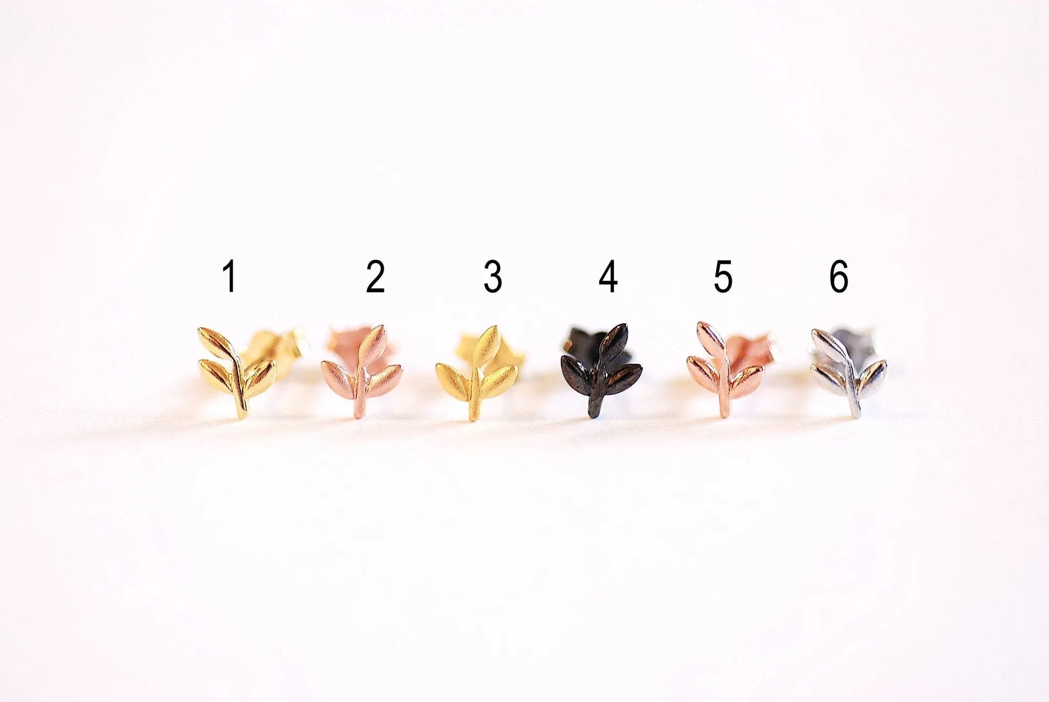 Wholesale Leaflet Earring- Sterling Silver Leaf Earring, Leaf Studs, Leaf Bud earrings, Sterling Silver Earrings, Ear Crawlers, Ear Climbers, Flower